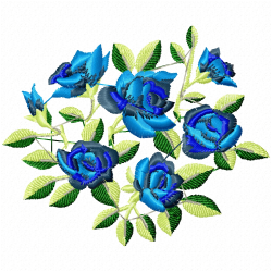 Flowers And Tree Embroidery Design 10